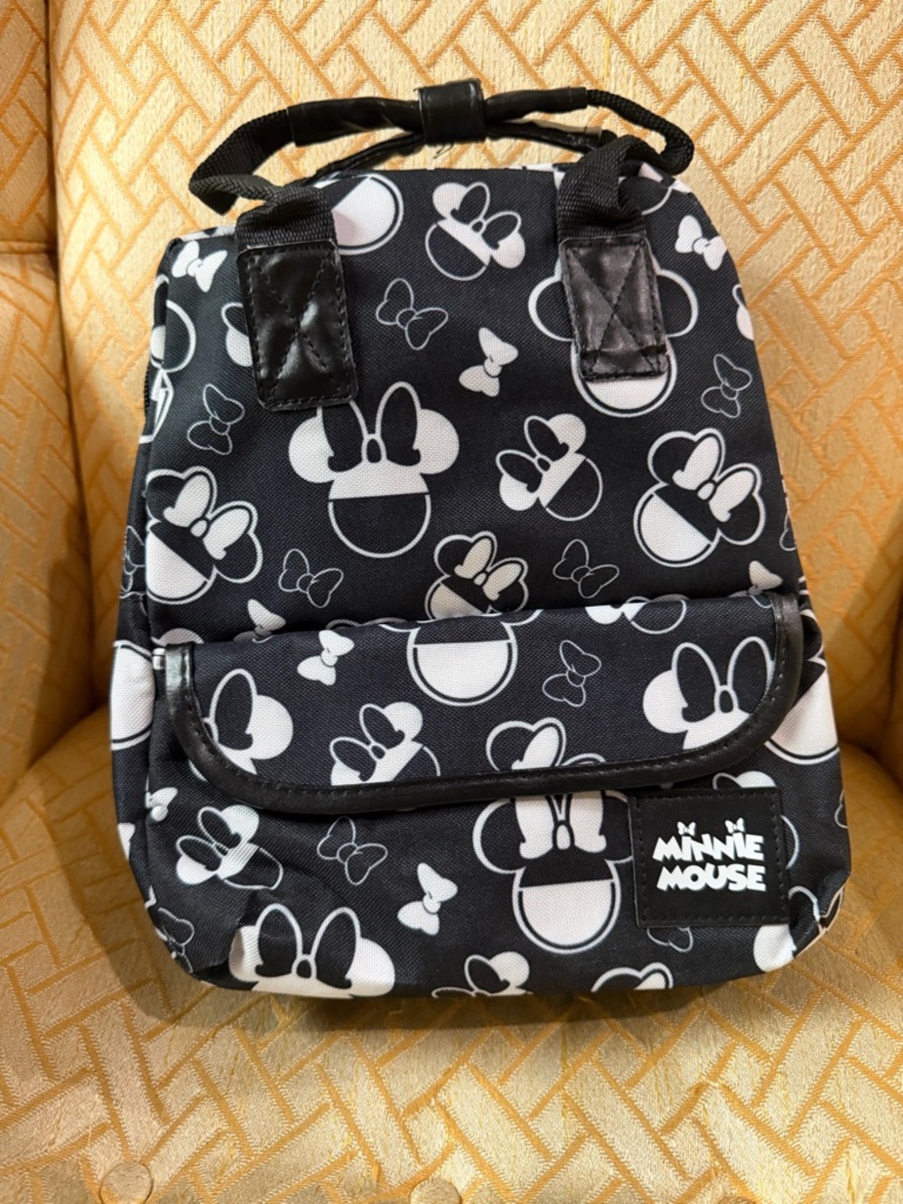 Disney Minnie Mouse Black and White Patterned Mini Backpack